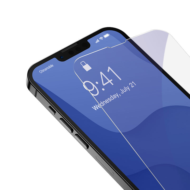 JMT-978698 All Glass Anti Blue Light Tempered Film for iPhone 13 Series - HD Protection and Clean Kit Included