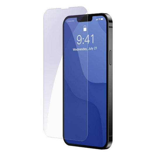JMT-978698 All Glass Anti Blue Light Tempered Film for iPhone 13 Series - HD Protection and Clean Kit Included