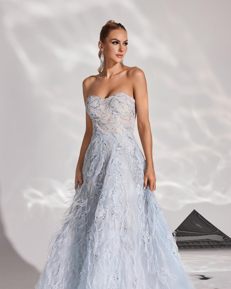 JMT-978762 Elegant Blue Evening Gown for Women with Timeless Design
