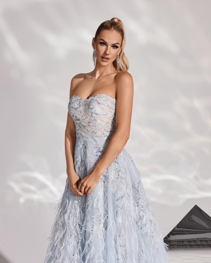JMT-978762 Elegant Blue Evening Gown for Women with Timeless Design