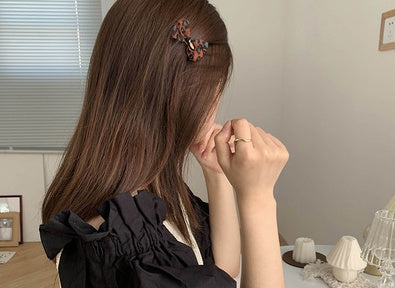 JMT-979210 Mini Bow Hair Clip - Original Design Small Hairpin for Side Hairstyles
