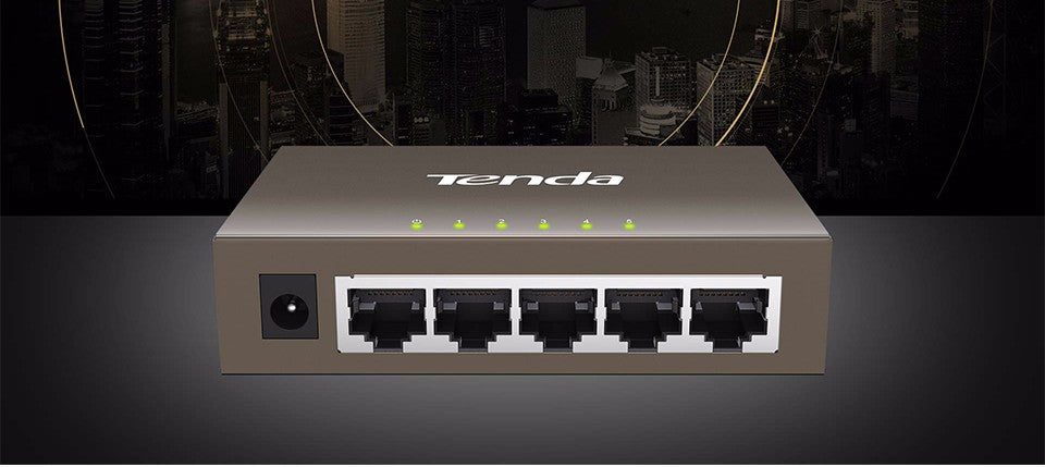 JMT-979338 5-Port Gigabit Ethernet Switch, Model TEG1005D, 10/100/1000 Mbps Networking Hub