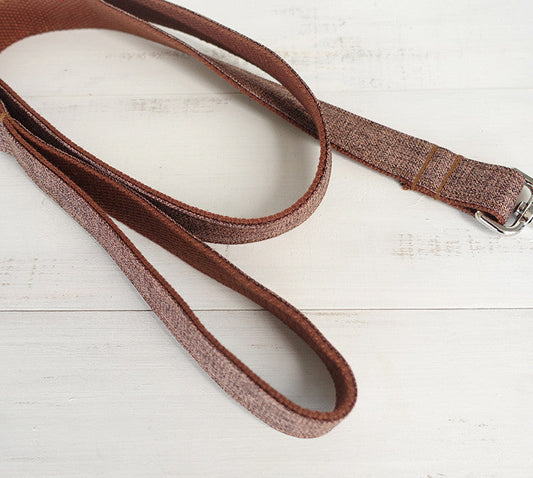 JMT-979338 Brown Polyester Dog Traction Collar - Adjustable Sizes XS to XL, Durable Design for Pet Control