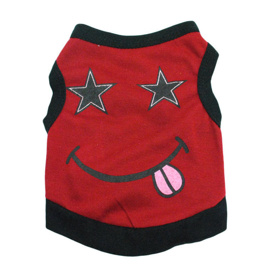 JMT-979466 Leisure Polyester Smiley Pet Vest for Dogs
