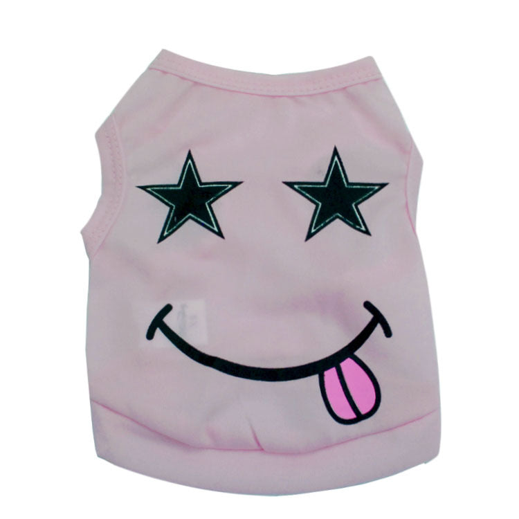 JMT-979466 Leisure Polyester Smiley Pet Vest for Dogs