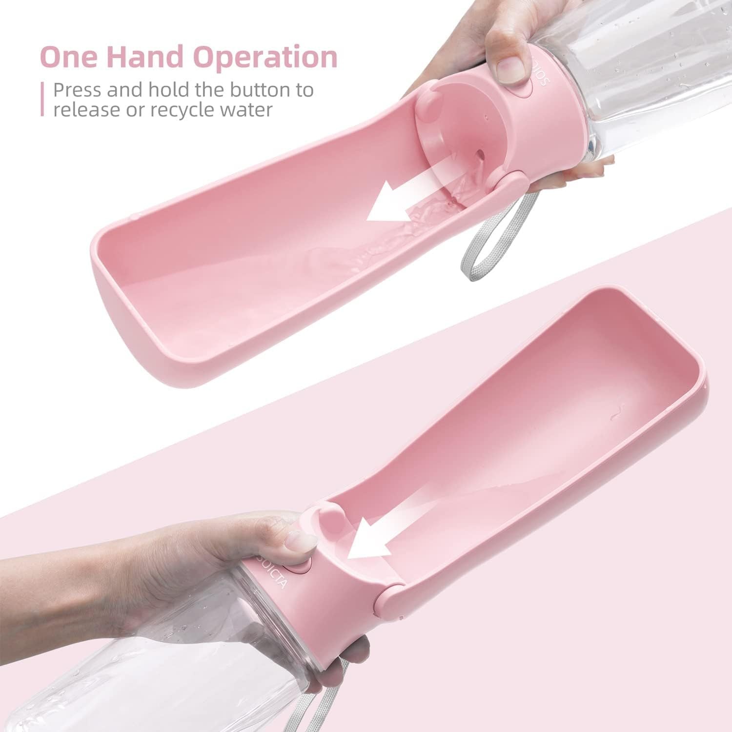 JMT-979658 Portable Dog Water Bottle with Foldable Design and Leak-Proof Features for All Dog Sizes