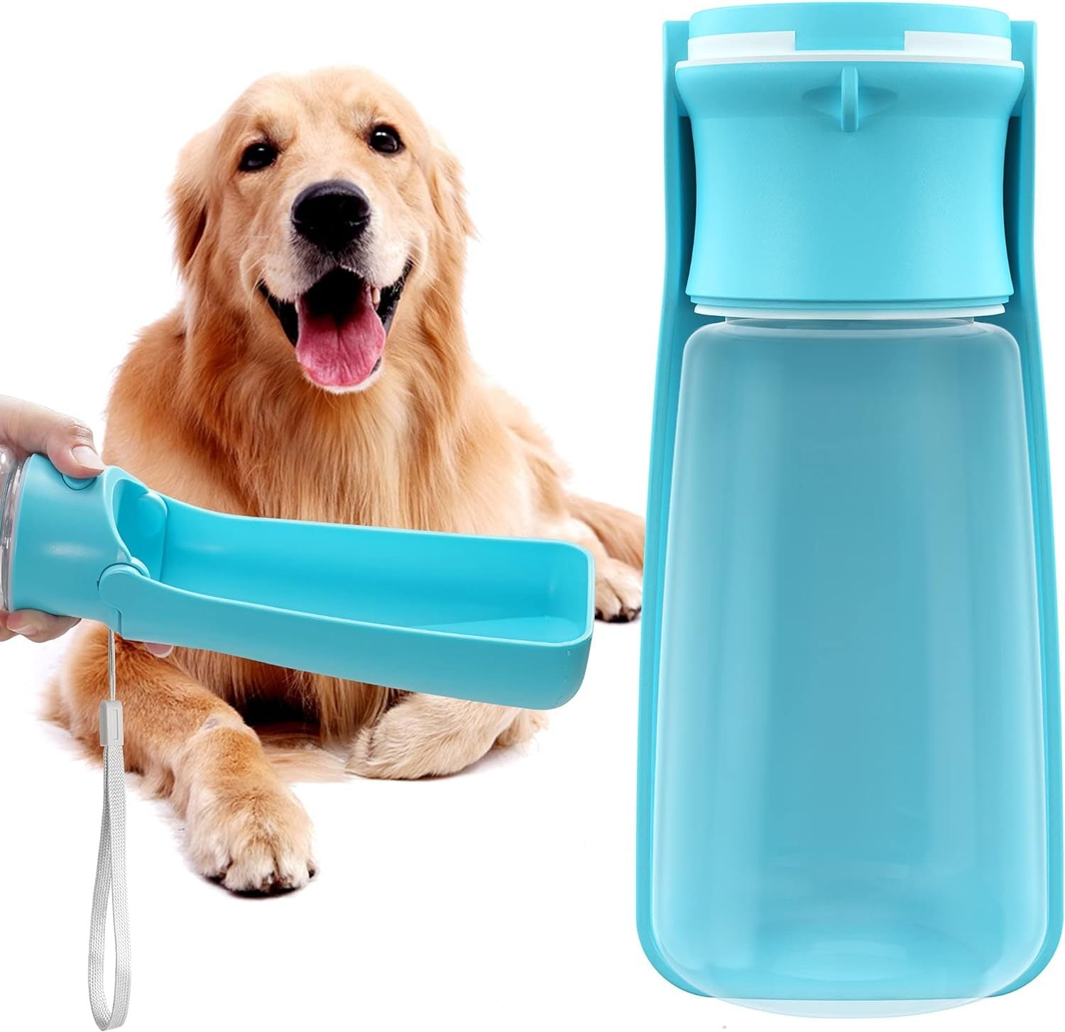 JMT-979658 Portable Dog Water Bottle with Foldable Design and Leak-Proof Features for All Dog Sizes