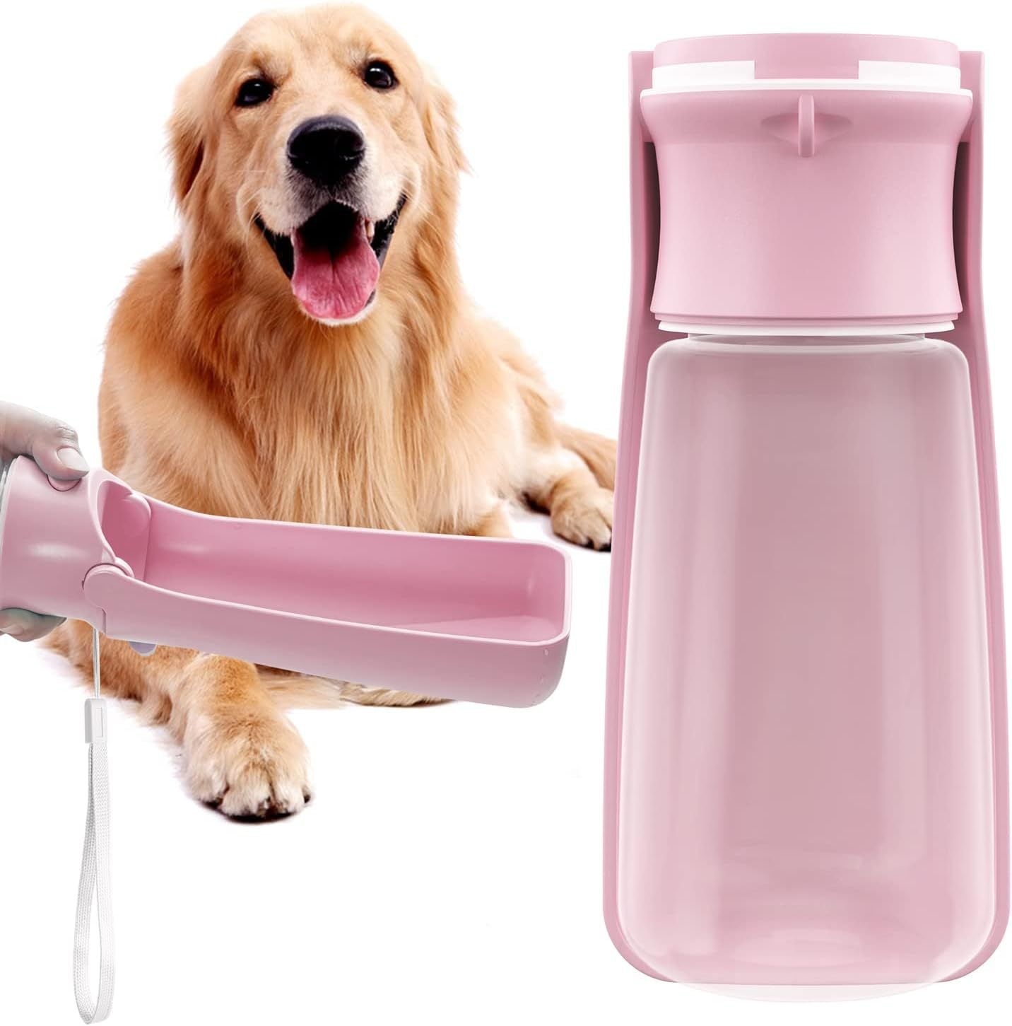 JMT-979658 Portable Dog Water Bottle with Foldable Design and Leak-Proof Features for All Dog Sizes