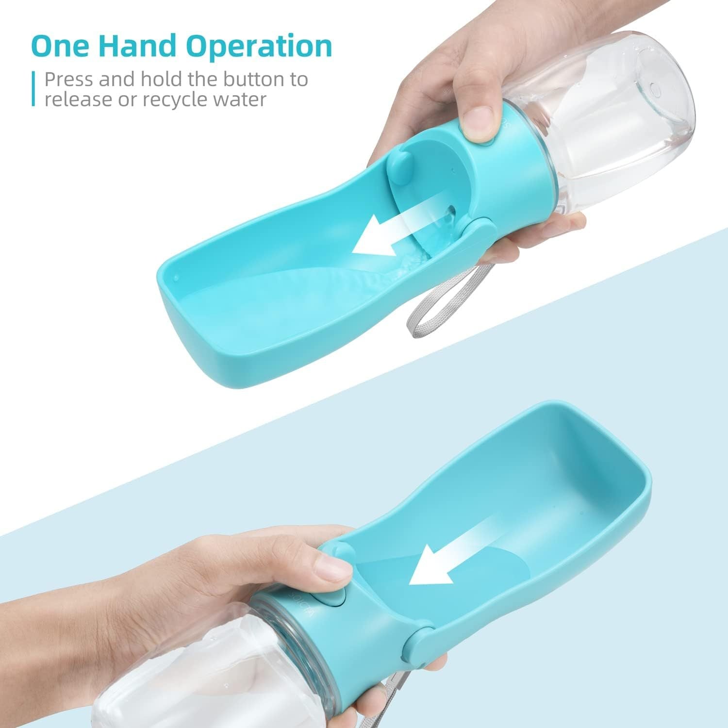 JMT-979658 Portable Dog Water Bottle with Foldable Design and Leak-Proof Features for All Dog Sizes