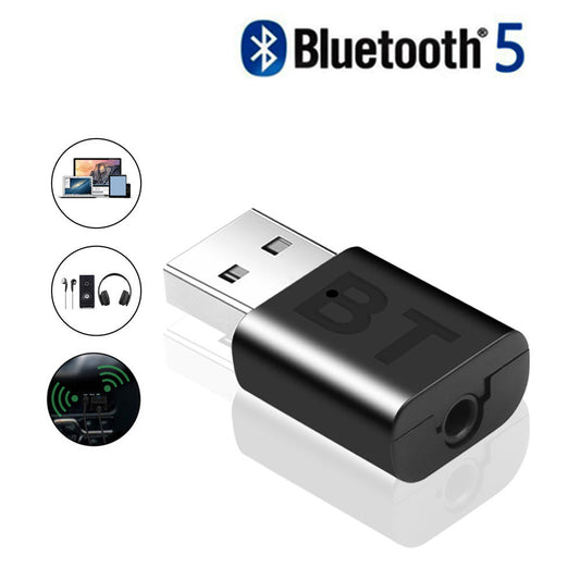 JMT-979850 Bluetooth 5.0 Audio Adapter - 2-in-1 Receiver and Transmitter for TV, Computer, and Car