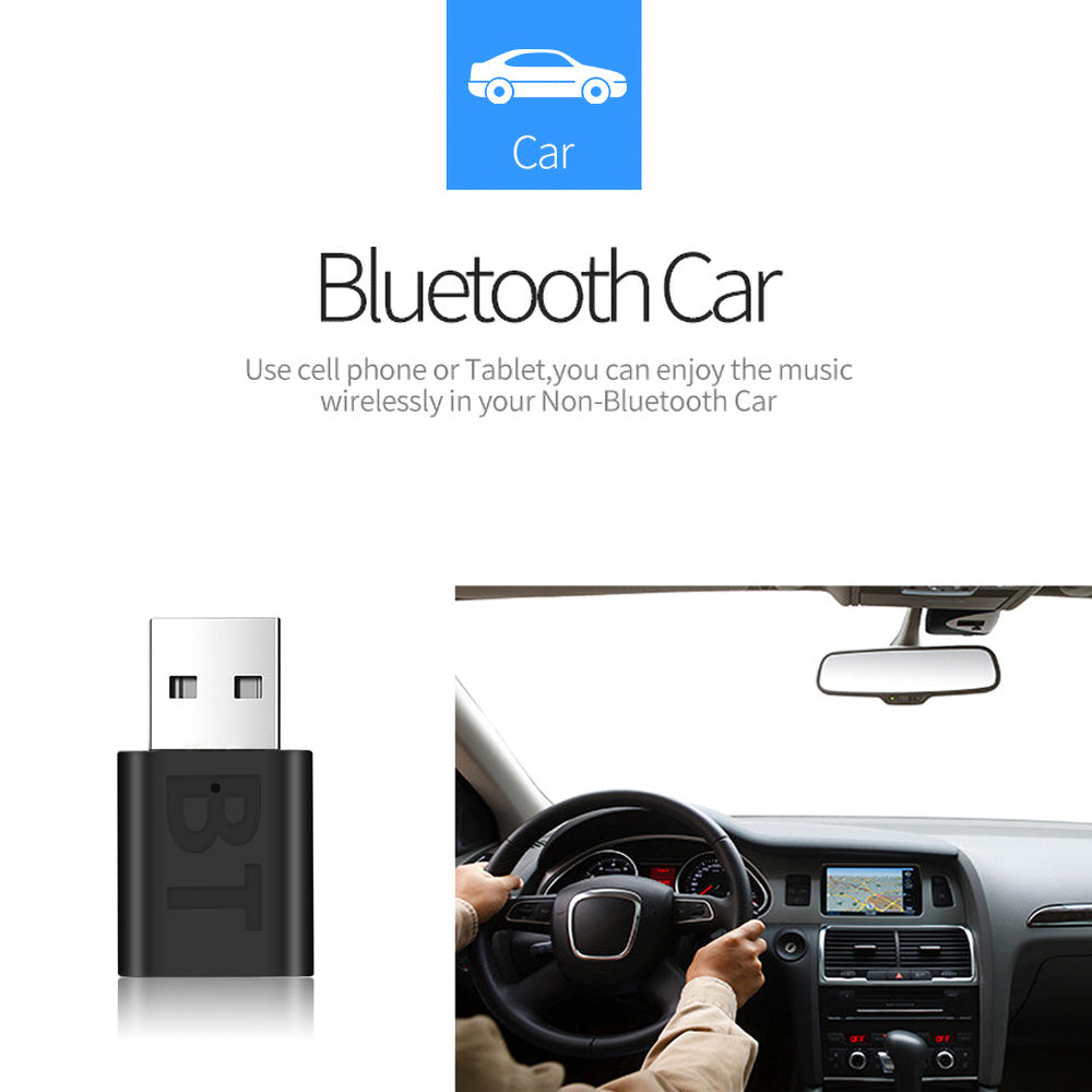 JMT-979850 Bluetooth 5.0 Audio Adapter - 2-in-1 Receiver and Transmitter for TV, Computer, and Car