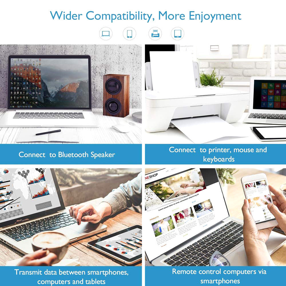 JMT-979850 Bluetooth 5.0 Audio Adapter - 2-in-1 Receiver and Transmitter for TV, Computer, and Car
