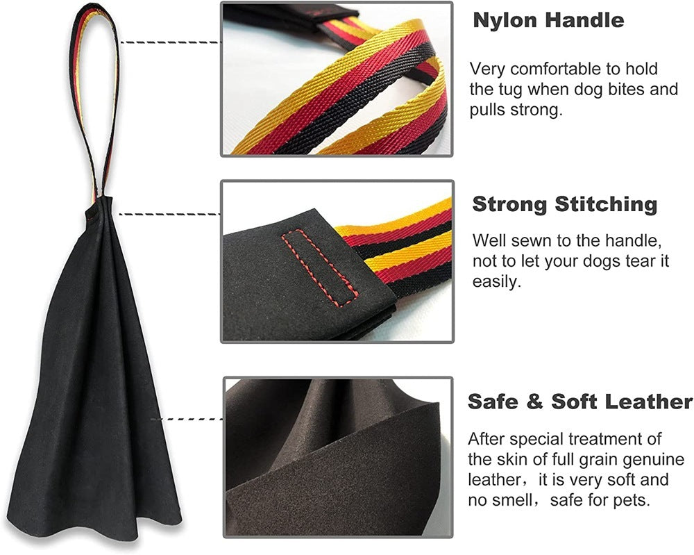 JMT-979978 Dog Training Leather Bite Cloth for Interactive Play and Training with Multi-Purpose Uses