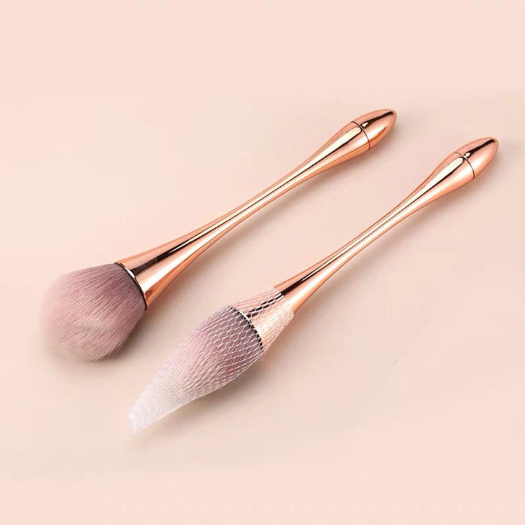 JMT-980106 Rose Gold Multifunctional Makeup Brush with Soft Fiber Wool Bristles