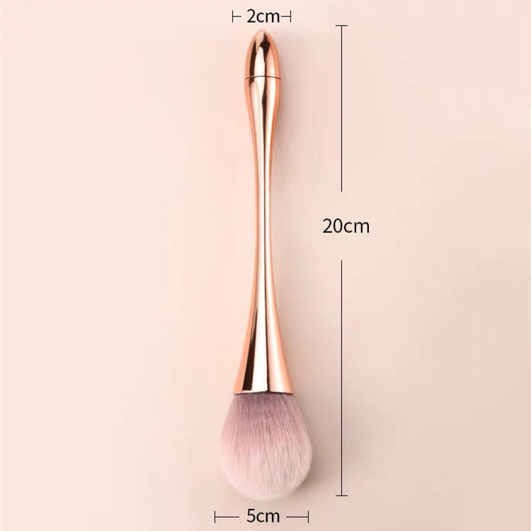 JMT-980106 Rose Gold Multifunctional Makeup Brush with Soft Fiber Wool Bristles