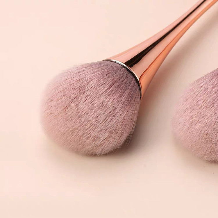 JMT-980106 Rose Gold Multifunctional Makeup Brush with Soft Fiber Wool Bristles