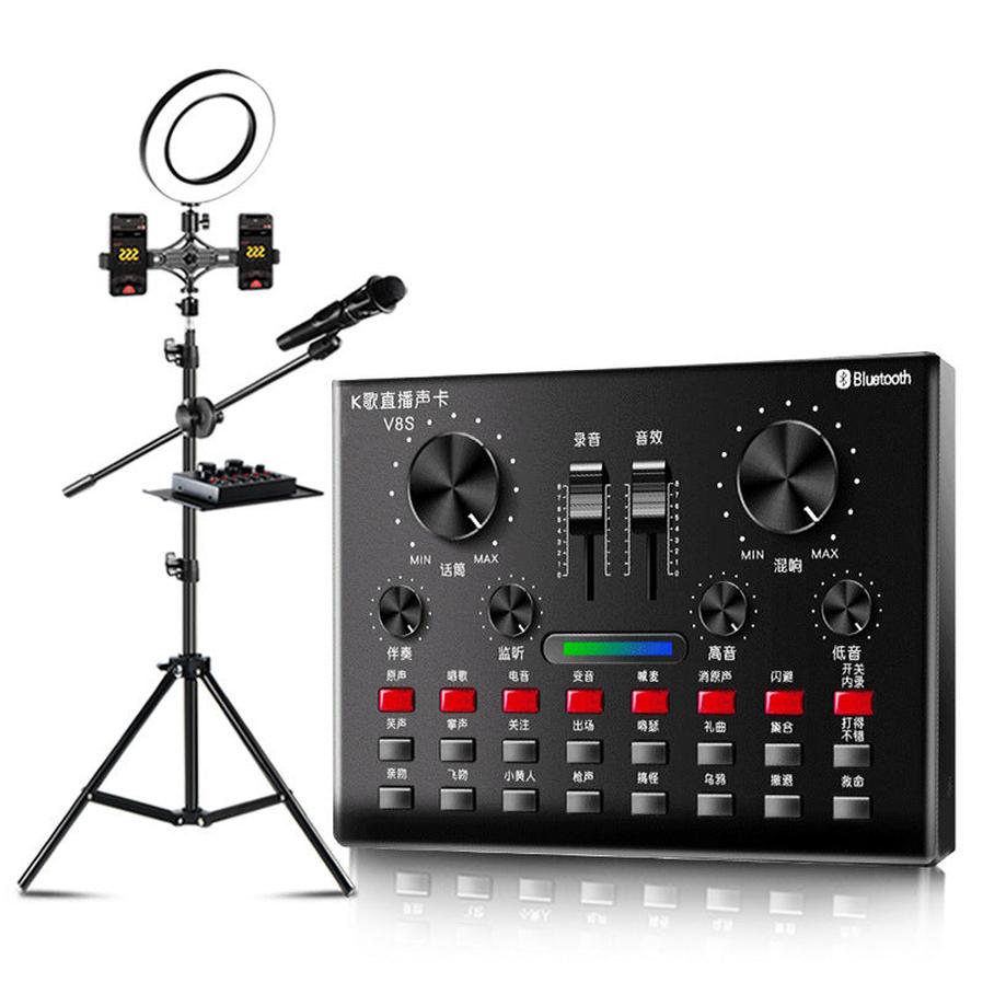 JMT-980810 Universal Computer Microphone with V8S Sound Card and Handheld Options