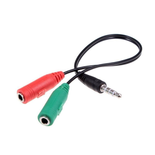 JMT-981002 3.5mm Mobile Phone to Headphone and Microphone Converter Adapter