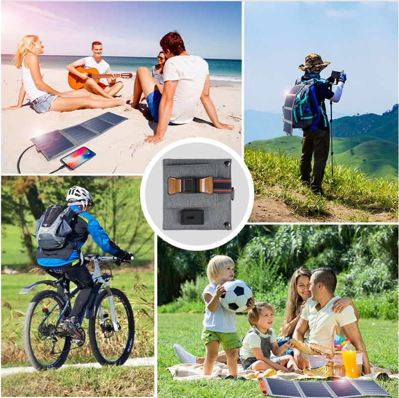 JMT-981322 Solar Charger for Mobile Phones and Tablets - USB Interface, 5V, 3000mA Output