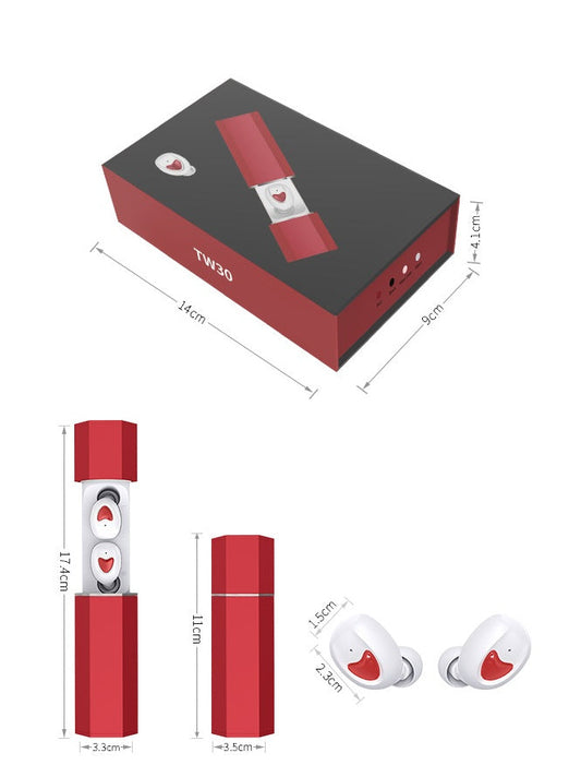 JMT-981322 Wireless In-Ear Headphones with Charging Case, Bluetooth V5.0, Obsidian Black, Haoxue Silver, Tyrant Gold, Rose Gold, Wine Red
