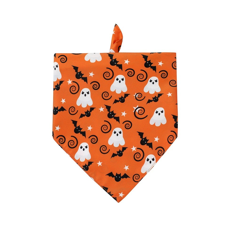 JMT-981450 Halloween Dog Bib Triangle Towel - Polyester Saliva Towel for Dogs in Various Styles
