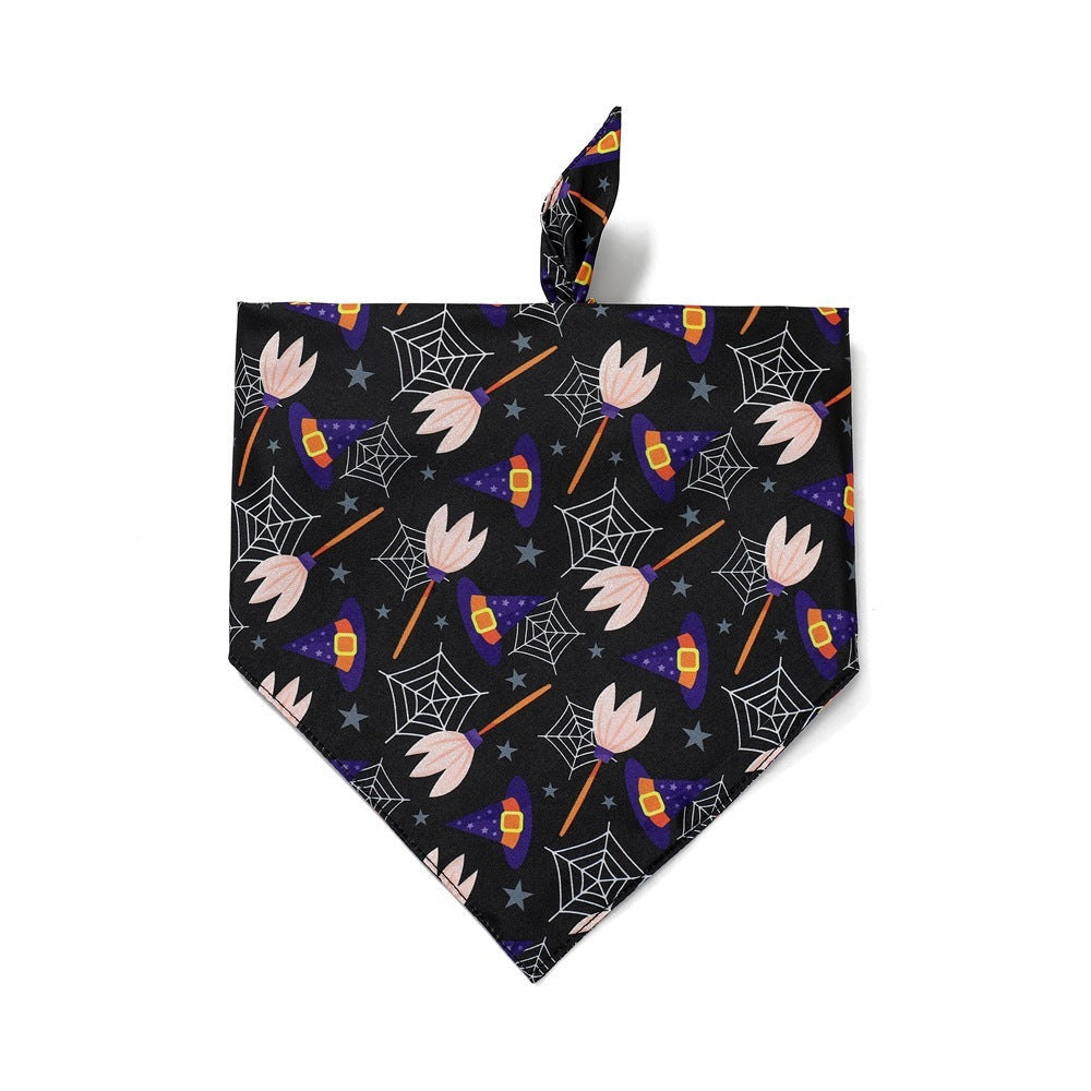 JMT-981450 Halloween Dog Bib Triangle Towel - Polyester Saliva Towel for Dogs in Various Styles