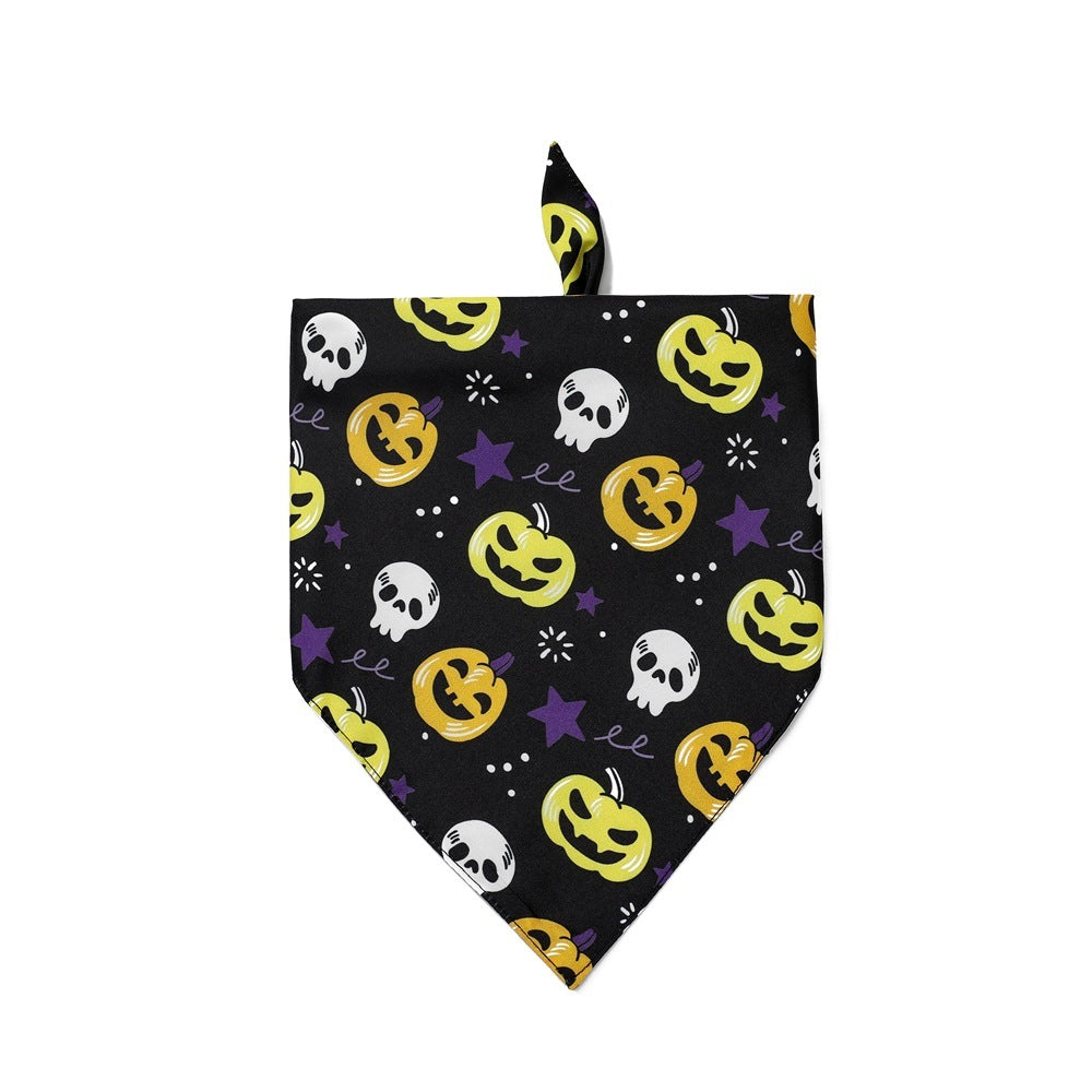 JMT-981450 Halloween Dog Bib Triangle Towel - Polyester Saliva Towel for Dogs in Various Styles