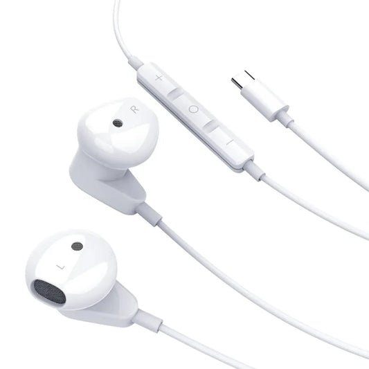 JMT-981642 Wired In-Ear Earphones with Microphone and Volume Control for iPhone 15 - Super Bass Sound