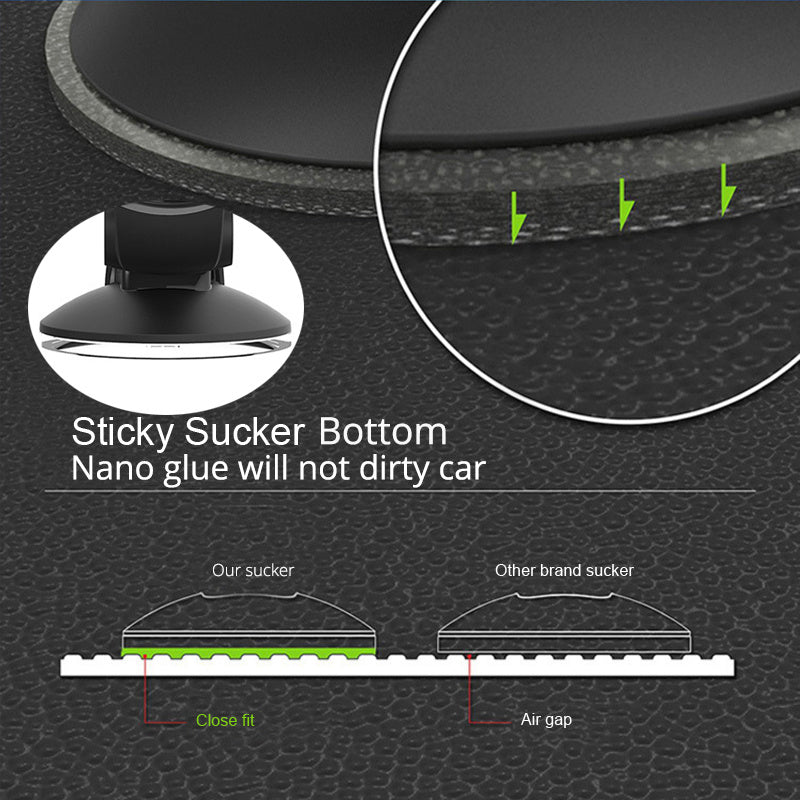 JMT-981834 High Viscosity Car Phone Holder with 360-Degree Rotation for Smartphones and GPS Devices
