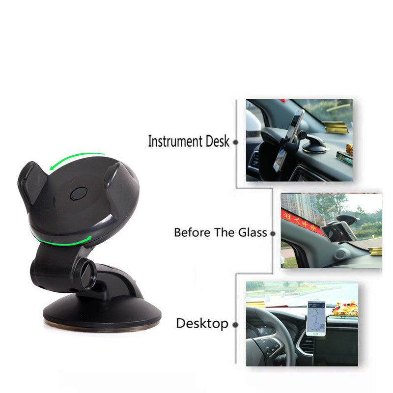 JMT-981834 High Viscosity Car Phone Holder with 360-Degree Rotation for Smartphones and GPS Devices