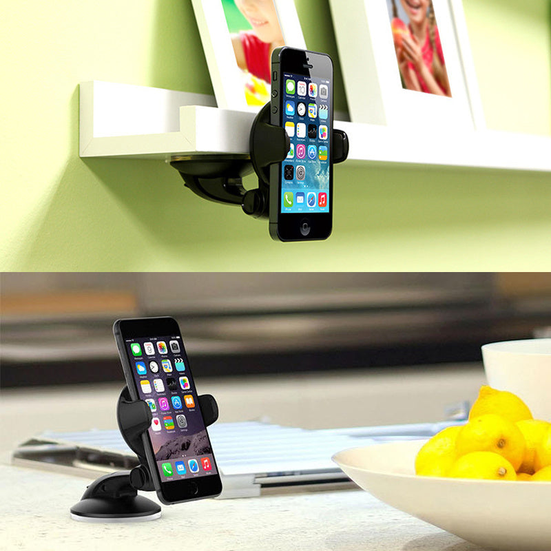 JMT-981834 High Viscosity Car Phone Holder with 360-Degree Rotation for Smartphones and GPS Devices
