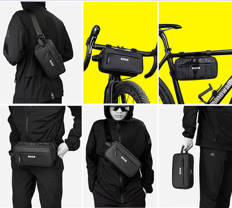 JMT-981898 Water-Repellent Bicycle Front Bag with Triangle Design for Convenient Storage