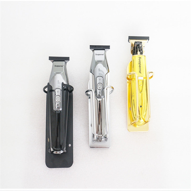 JMT-981962 Electric Hair Clipper Holder Rack - Stainless Steel Stand for Barbershops and Home Use in Silver and Gold