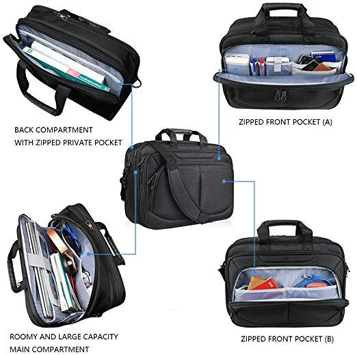 JMT-981962 Expandable Water-Repellent Messenger Bag for Laptops and Business Essentials