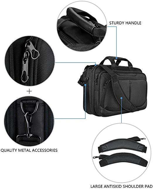 JMT-981962 Expandable Water-Repellent Messenger Bag for Laptops and Business Essentials