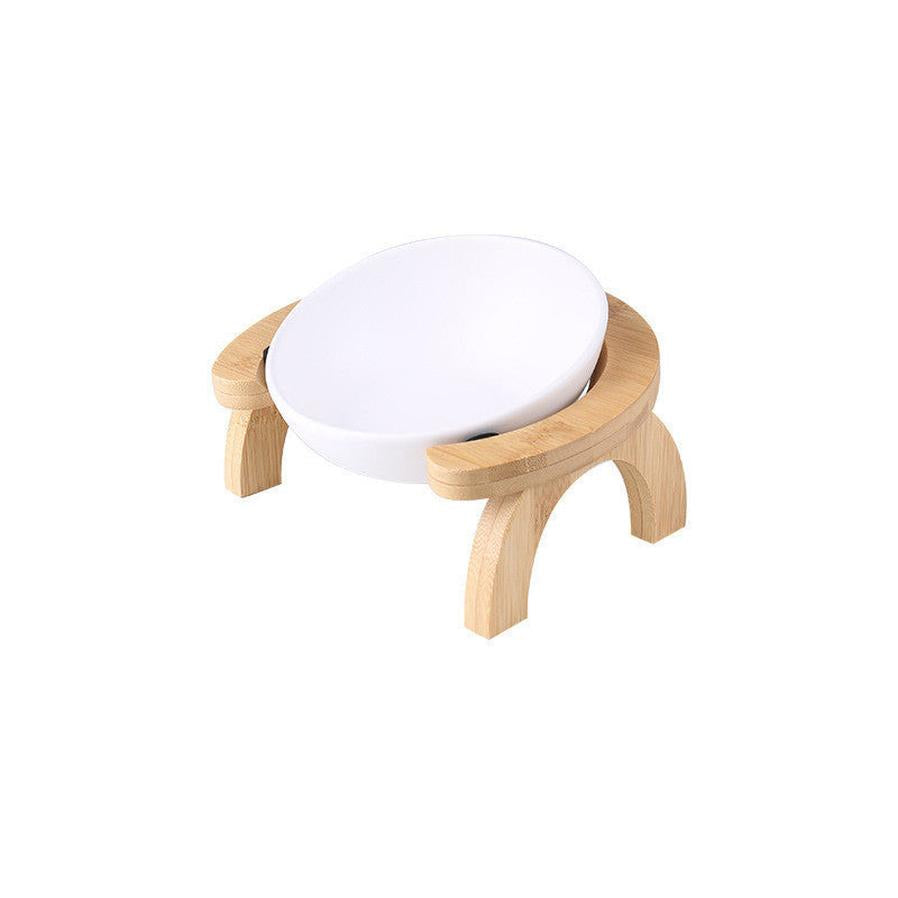 JMT-982154 Adjustable Ceramic Cat Food Bowl with Stand - Ideal for Comfortable Feeding - Available in 15CM & 18CM Sizes