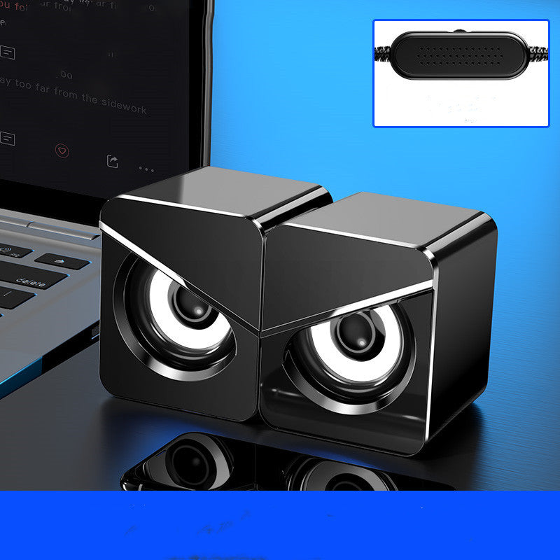 JMT-982154 USB Wired Mini Stereo Speakers with Volume Control for Desktop and Notebook Use