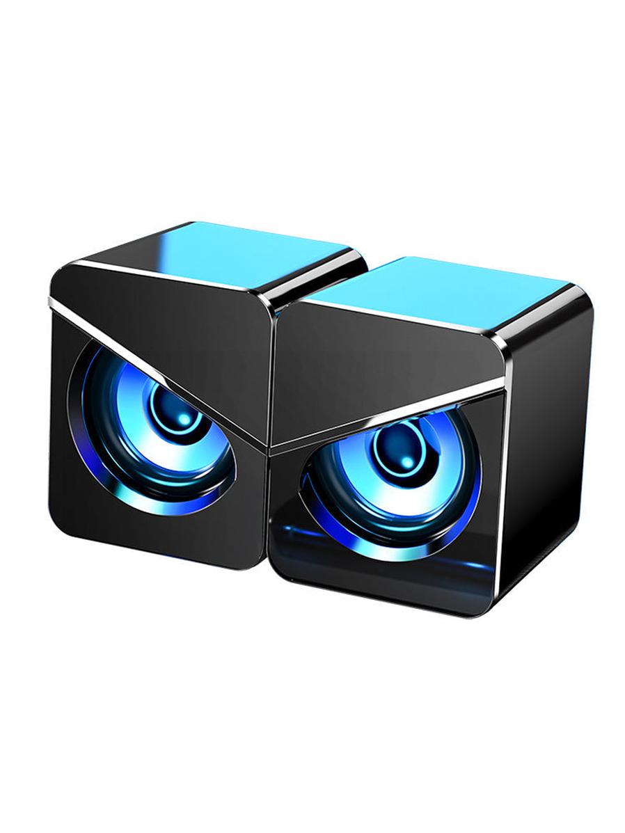 JMT-982154 USB Wired Mini Stereo Speakers with Volume Control for Desktop and Notebook Use