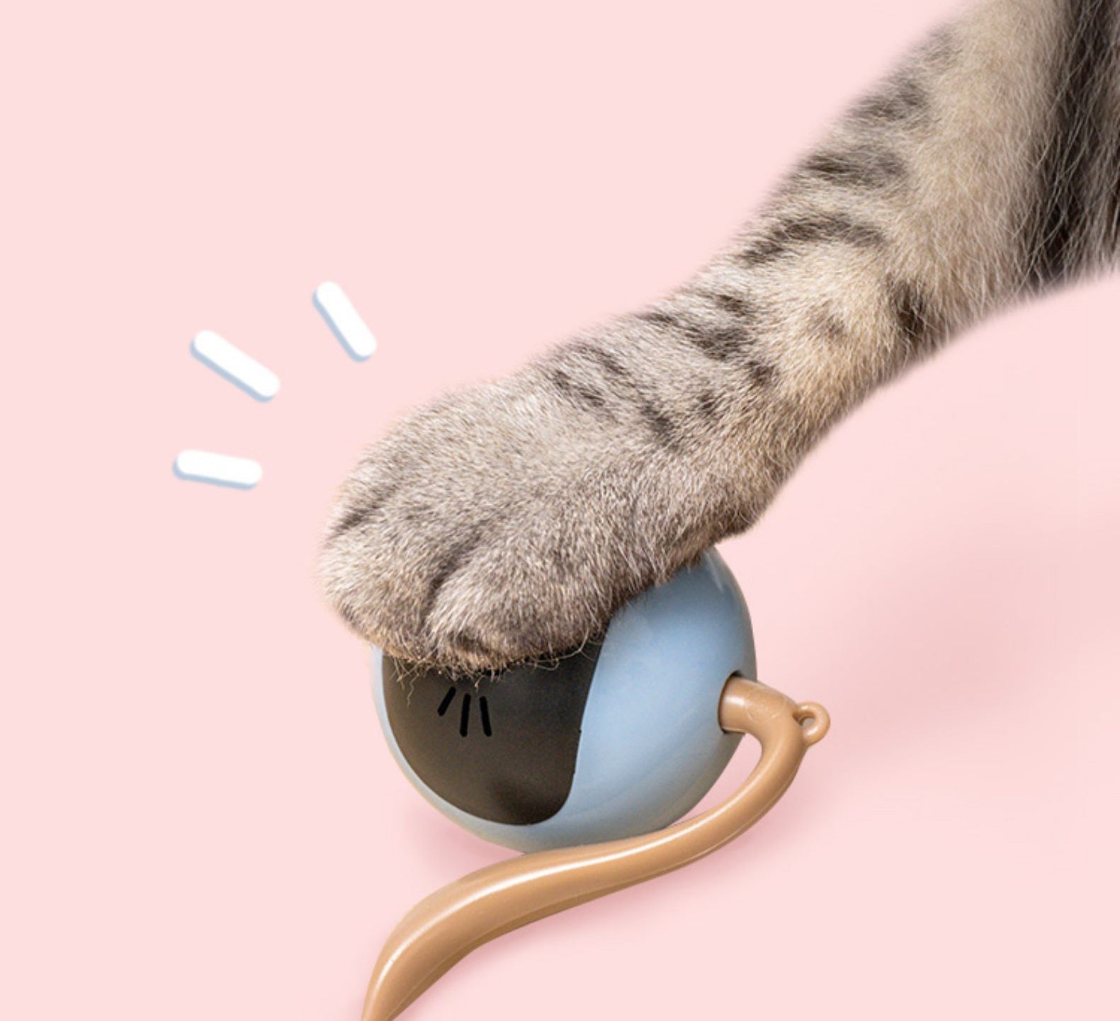 JMT-982282 Interactive Fitness Ball Toy for Cats - Fog Blue, Plastic, 48mm Diameter, 60g