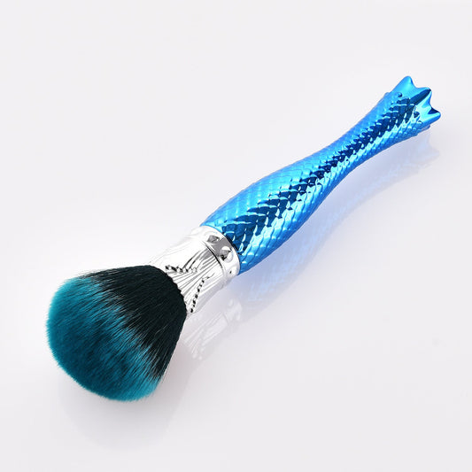 JMT-982410 Portable Nylon Bristle Makeup Brush with Blue Handle