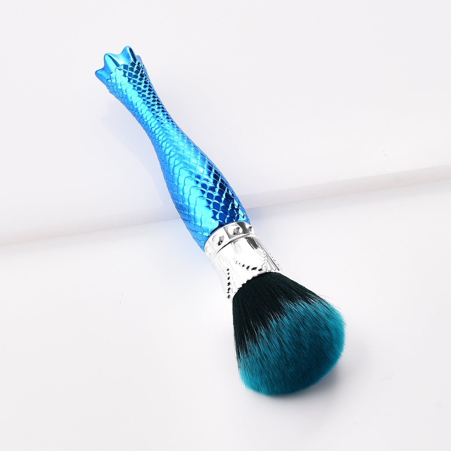 JMT-982410 Portable Nylon Bristle Makeup Brush with Blue Handle