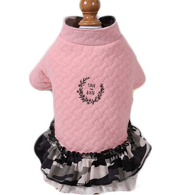 JMT-982602 Cozy Cotton Dog Skirt and Hooded Coat in Pink and Green Options