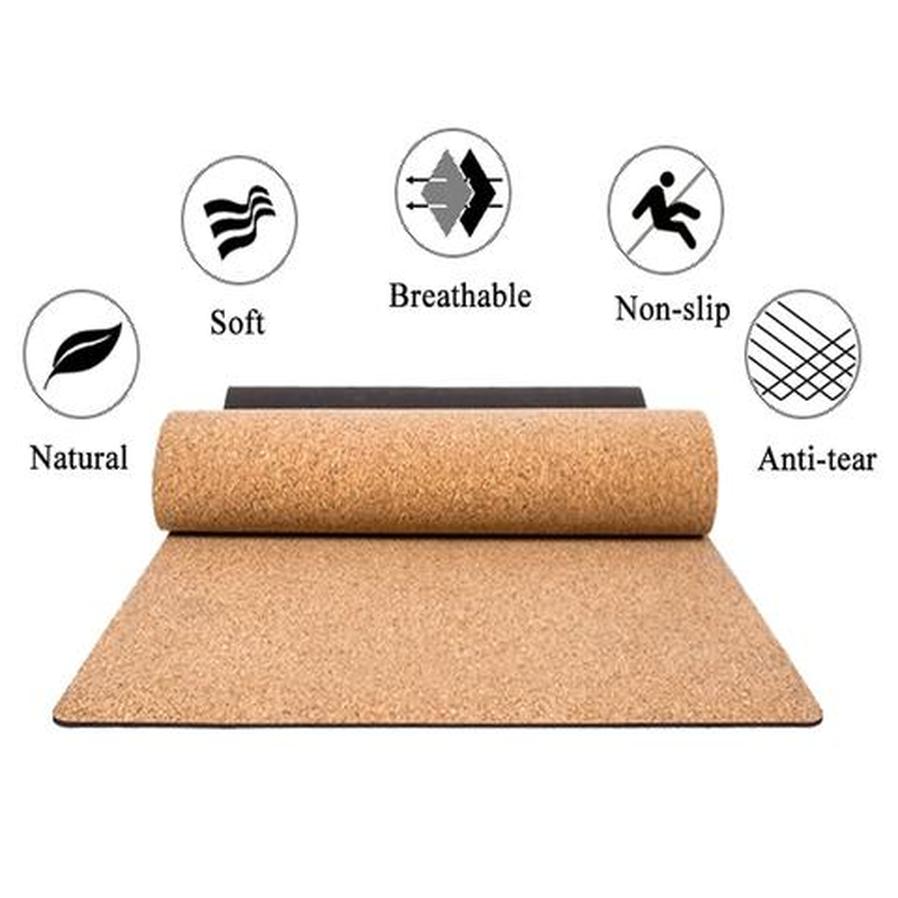 JMT-983178 7 Chakra Cork Yoga Mat for Balanced Energy and Eco-Friendly Practice