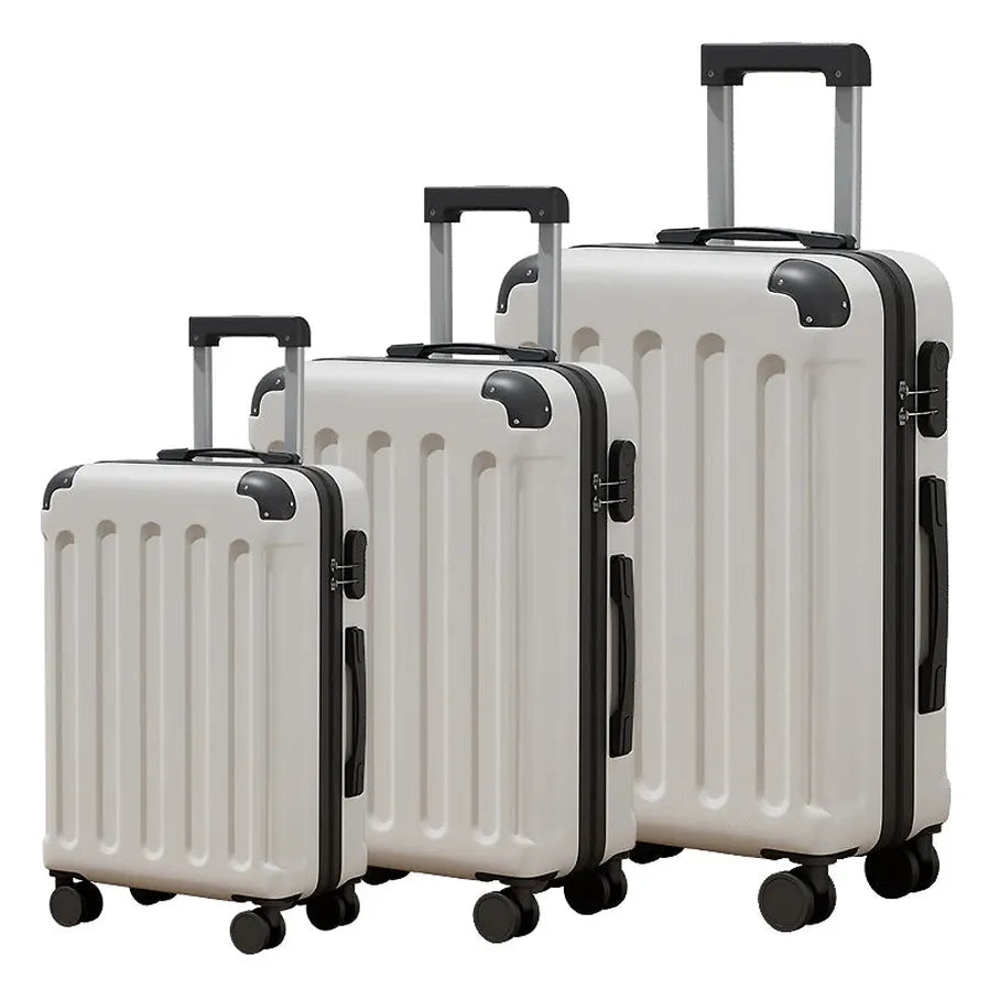 JMT-983178 Large Leather Travel Suitcase Set with Wheels - 4-Piece Luggage Collection for Easy Travel