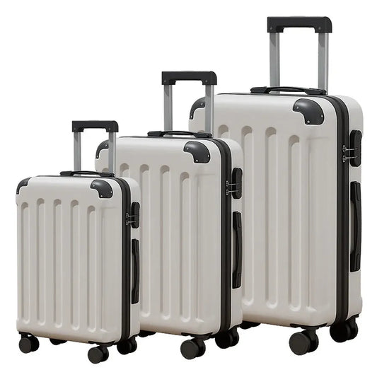 JMT-983178 Large Leather Travel Suitcase Set with Wheels - 4-Piece Luggage Collection for Easy Travel