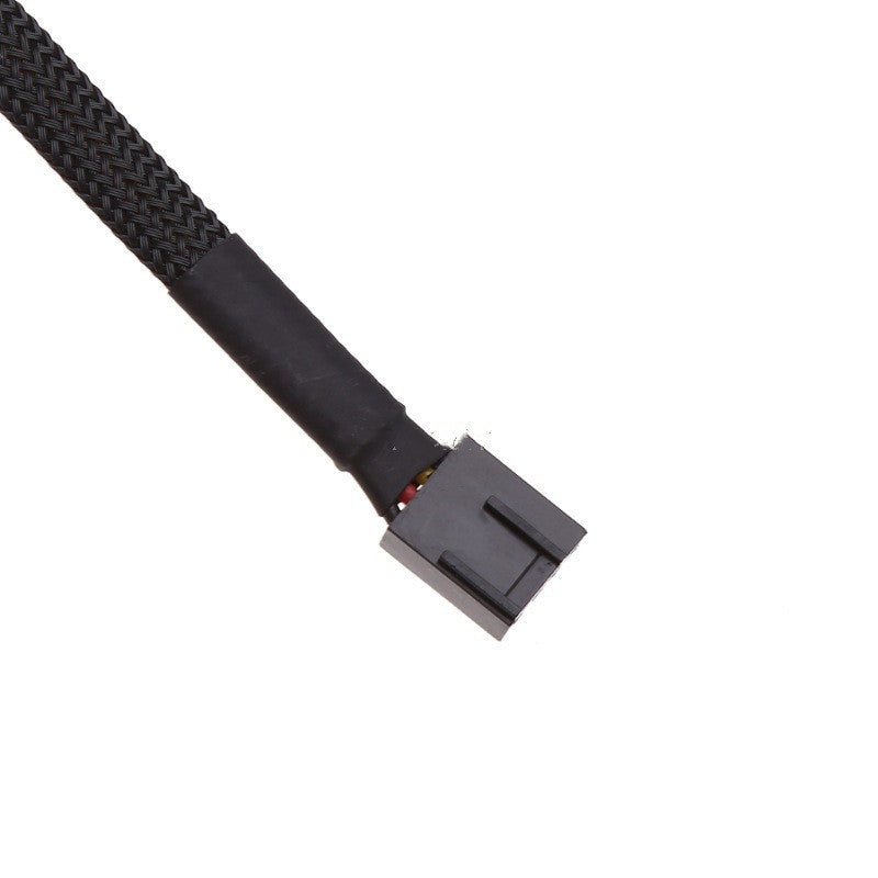 JMT-983306 5-Port 4-Pin PWM CPU Fan Hub with PWM Control for System Fans - Nylon & Plastic - Black