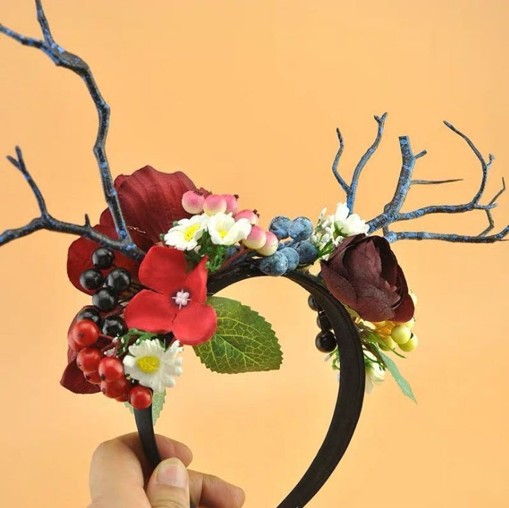 JMT-983818 Festive Christmas Antlers Headband for Holiday Celebrations