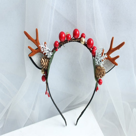 JMT-983818 Festive Christmas Antlers Headband for Holiday Celebrations
