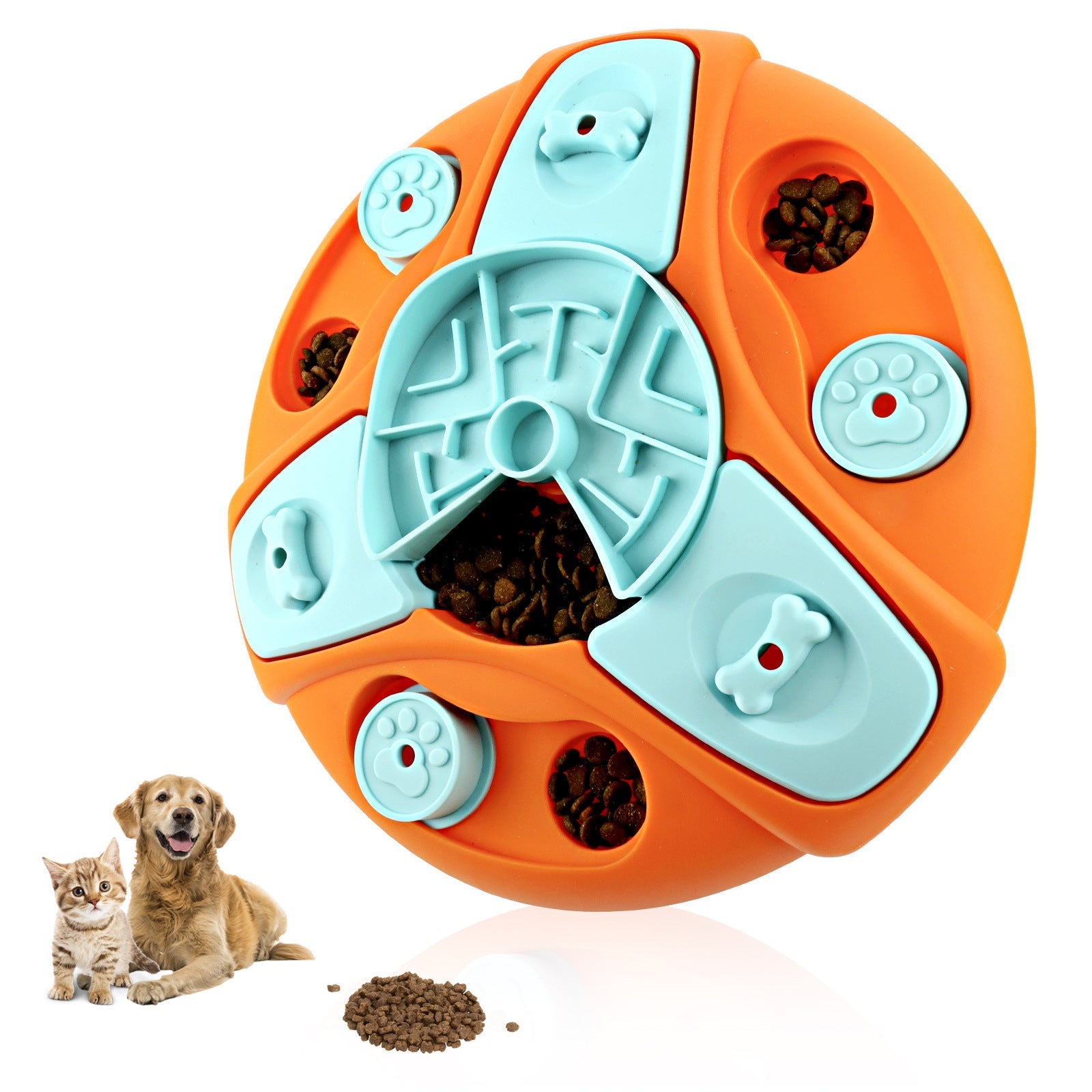 JMT-984266 Interactive Dog Puzzle Toy - Slow Feeder for Cognitive Development and Reduced Destructive Behavior, 28x28x4.5cm