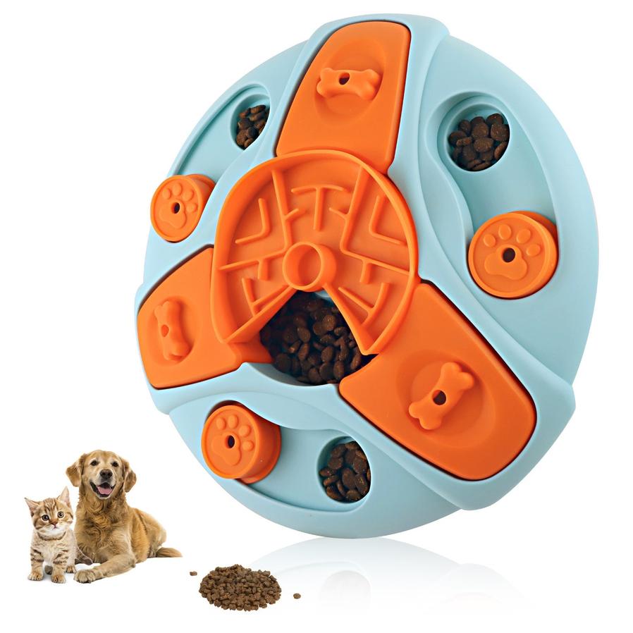 JMT-984266 Interactive Dog Puzzle Toy - Slow Feeder for Cognitive Development and Reduced Destructive Behavior, 28x28x4.5cm
